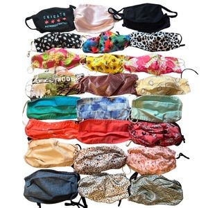 Bundle of 26 Women’s Face Masks Old Navy Hawaii Chicago Dog Paws Hollywood Print